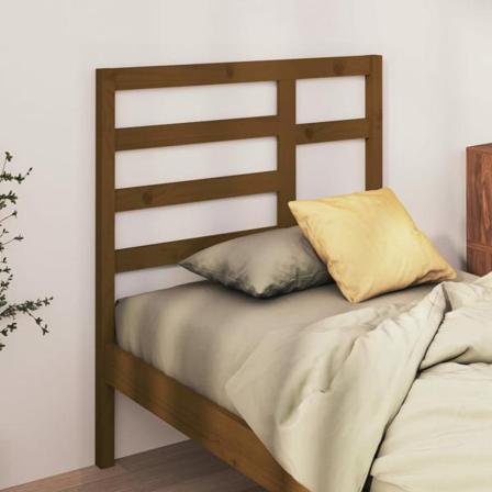 Vidaxl Sänggavel Honungsbrun 106x4x104 Cm Massiv Furu Brun