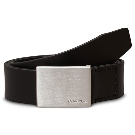 Pasek Calvin Klein Formal Plaque Czarny dla mężczyzn - Paski skórzane