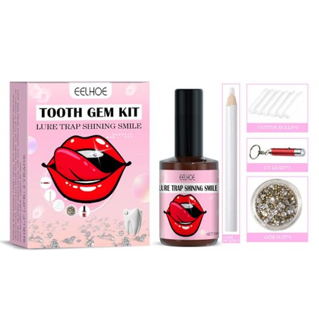 pulunto DIY Tand Gem Kit, Tandkristaller med lim UV-ljus, Till