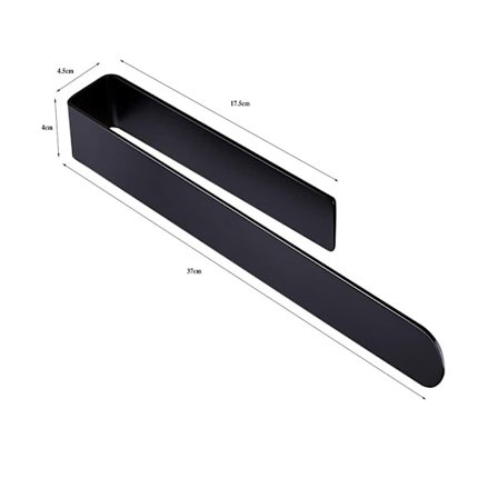 Musta hampurilaisen serviettiteline ilman porausta, 37 cm pitkä villainen serviettiteline