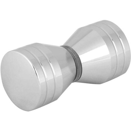 Dusjdørhåndtak i aluminiumslegering, rund rygg-til-rygg, erstatning for dusjdør i glass på bad (#2)