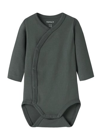 name it Nbmvrolle Ls Wrap Body - Grey - 68