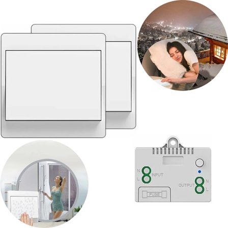 Langaton valokytkin ilman paristoja, langaton kytkinsarja RF 433MHz -tekniikalla sisävalaistuksen ohjaukseen, kaukosäädin