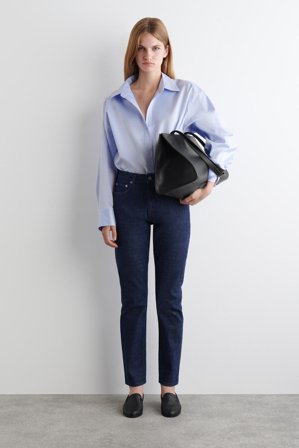 COS Women's Flute Slim-Leg Jeans in Dark Blue