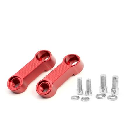Spejlforlænger (rød), 10mm 8mm aluminiums motorcykelspejl adapter kit stigerør montering forlænger med M10 eller M8 monteringshuller. Alternativer til