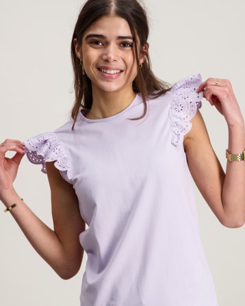 Creamie Top NS Lace Lila Toppar/Blusar Tjej - Kids Brand Store
