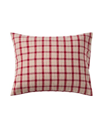 Lexington Checked cotton flannel Putetrekk, red/beige