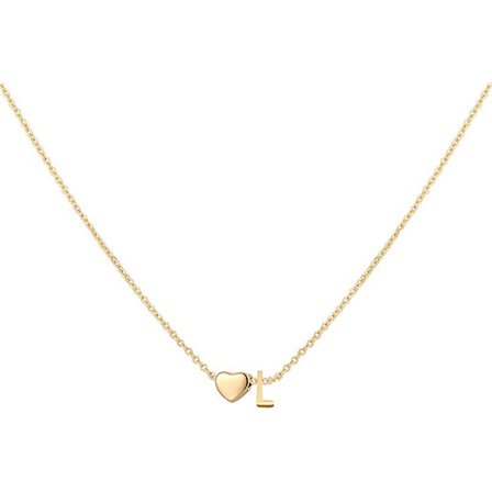 Initialer hjerteformet halskæde, titanium stål hjertevedhæng, personlig initialnavn halskæde til kvinder.