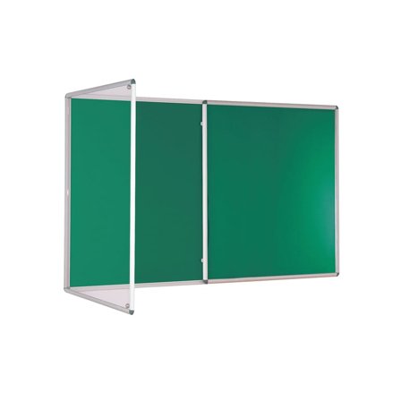 Tamperproof noticeboard, 2400x1200 mm, green