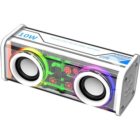 Bluetooth trådløs højttaler Dual Speaker Højttaler bærbar håndholdt højttaler Udendørs Bluetooth trådløs højttaler Kan bruges - Hvid