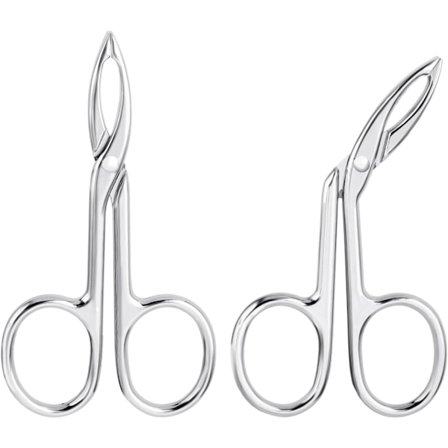 Set med 2 ögonbrynspincetter med saxhandtag, platt, rak spets, hårborttagare, sned spets, ögonbrynsborttagare i rostfritt stål för hår