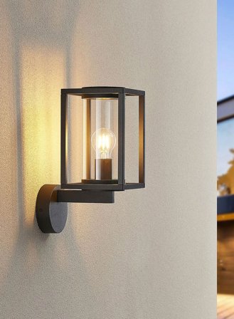 Malta utelampe - grafitt/klar