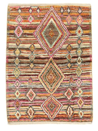 107X141 Koberec Moroccan Berber - Afghanistan Moderní Hnědá/Oranžová (Vlna, Afghánistán) Carpetvista
