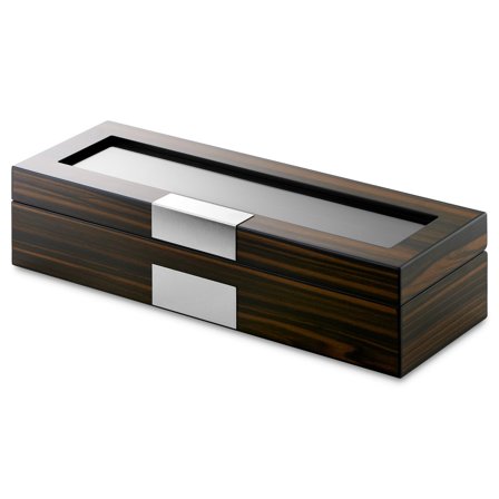 6 Watch Ebony Veneer Box for Men - Watch boxes