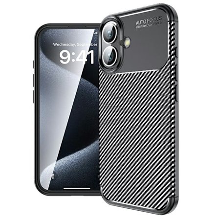Carbon Shield iPhone 16 skal - Svart