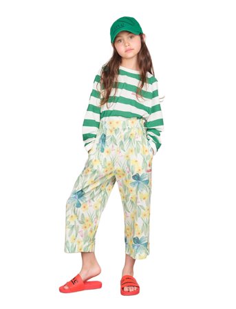 THE ANIMALS OBSERVATORY Antelope Kid Pants White - Green - 6 Y