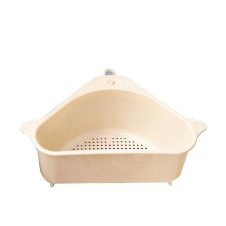 Triangulär förvaringshylla Diskbänk Filterbricka Droppsil över diskbänken (beige)