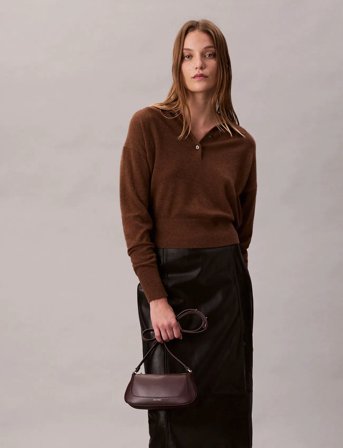 Calvin Klein Hardware Zip Crossbody - Brown - ONE SIZE