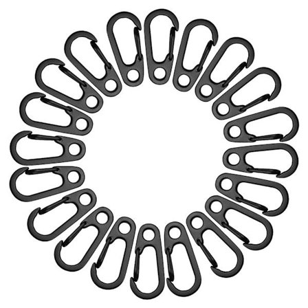 Mini karbinhake set - 20 st - Svart