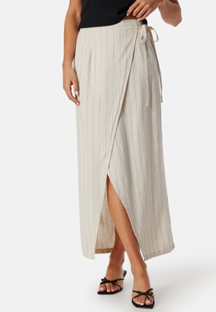 VERO MODA Vmmindy High Waist long wrap linen skirt Klær