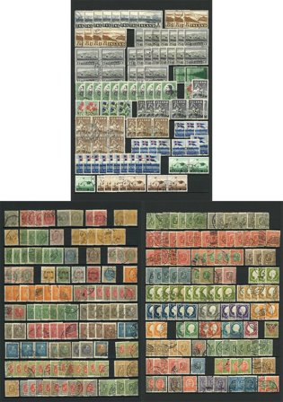 Island 1876-1960 - Dubletsamling på 8 stk. A4 indstikskort - Stemplet