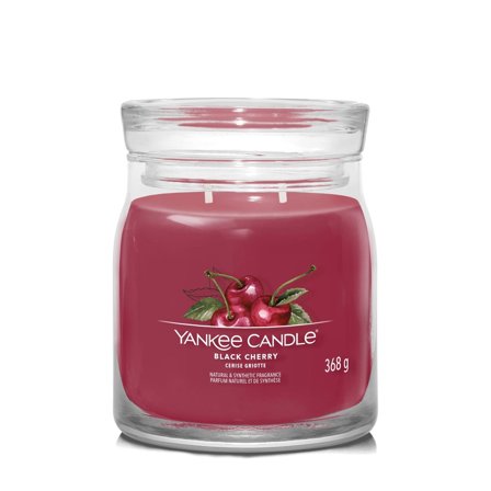 Yankee Candle Signature Jar Candles Black Cherry 368g - Candela Profumata