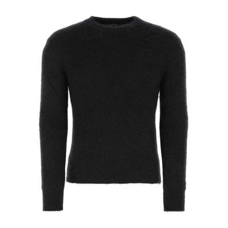 Tom Ford, Round-neck Knitwear Zwart, Heren, Maat:L
