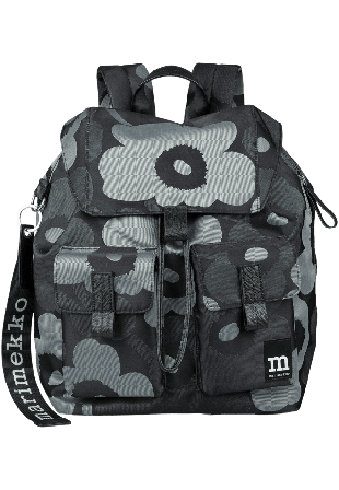 Marimekko Everything Backpack L Unikko Väskor & plånböcker Svart ONESIZE
