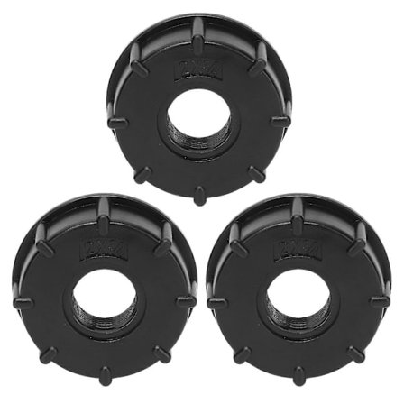 3 kpl IBC-säiliön liitin karkea kierre letkun tyhjennysadapteri muoviliitin 60 mm sisähalkaisija G3/4