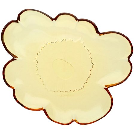 Marimekko Unikko Shape lasilautanen 20 cm, meripihka