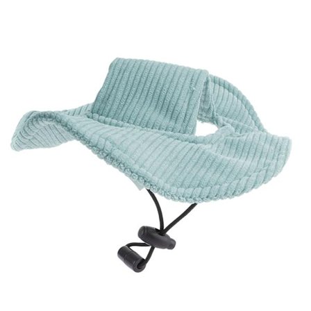 Solhatt for kjæledyr, myk, komfortabel, lett, søt, med ørehull for katter og hunder, grønn S