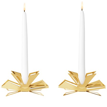 Georg Jensen CC 2025 Taper lysestake 18K-belagt 2-pakning' - 'Gull