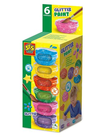 Poster Paint Glitter 6X45Ml Patterned SES Creative