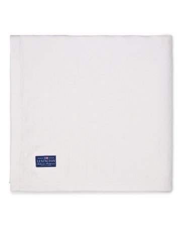 Lexington Diamond jacquard organic cotton bedspread, white