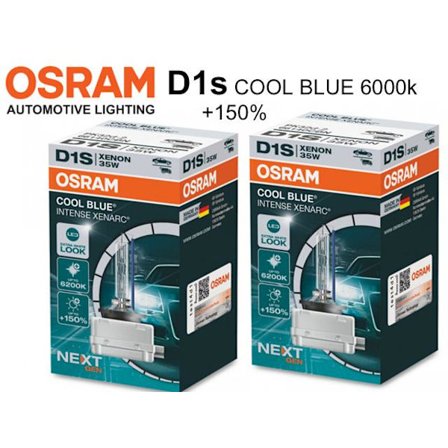 OSRAM D1S 35W 6000k +150% COOL BLUE INTENCE xenon lampor 2-pack