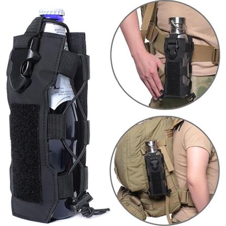 Vandflaske taske - Cykel vandflaske opbevaringstaske - Justerbar vandflaske taske - Sort