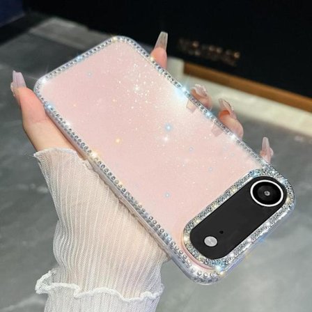 iPhone 17 Air Skal med Rhinestone Glitter och 4-hörns Stötabsorbering