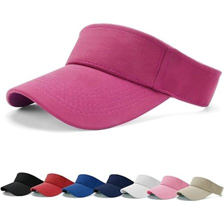 Solskjerm Caps - Kvinners Hestehale Baseball Caps, Sport Utendørs Enkle Visor Caps, Justerbare Twill Golf Tennis Visor Hatter for Menn