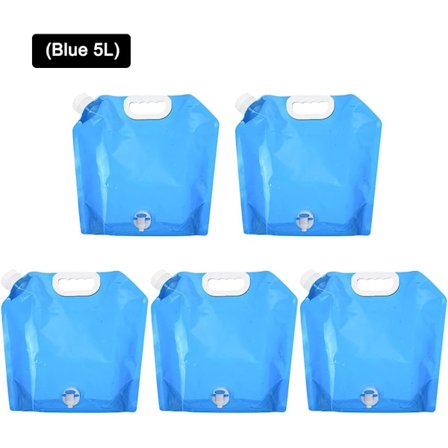 (5-PAK) Sammenfoldelig Vandbeholder Udendørs Vandpose - B
