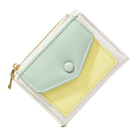 Small Wallet for Women Genuine Holder Organizer Pocket Compact Bifold Ladies Mini Handbag, 11.5cm*9cm*2cm