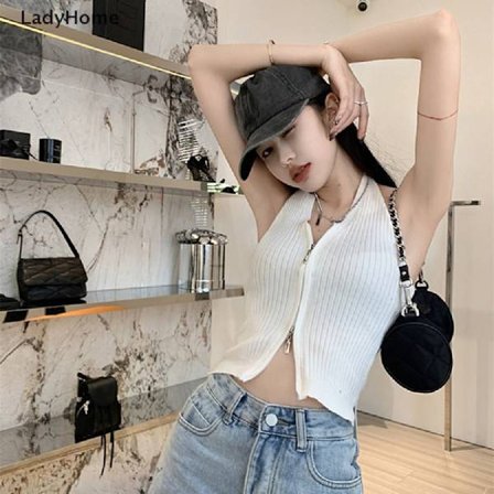 Halter Neck Camisole Dam Crop Top VIT