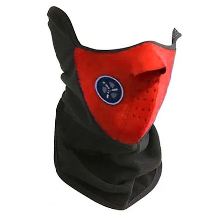 Pustende Komfortabel Solbeskyttende Ansiktsdeksel Hodeplagg Hals Skjerf for Utendørs Sykling Rød