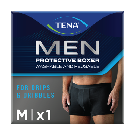 Tena MEN Protective Boxer, Medium, sort, 1 stk.