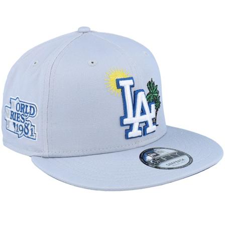 New Era - MLB Grey snapback Czapka Z Daszkiem - Los Angeles Dodgers MLB Summer Icon 9FIFTY Dolphin Grey Snapback @ Hatstore