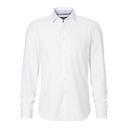Marc O'Polo, Shaped long-sleeved shirt Biały, Mężczyzna, Rozmiar: M