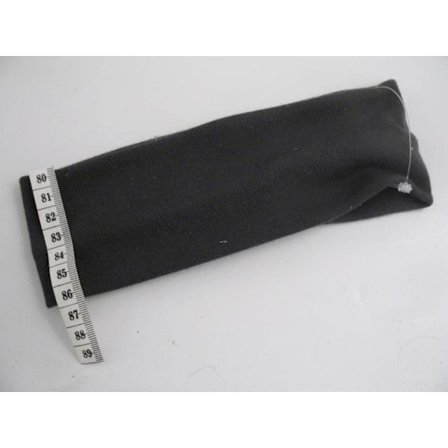 Handsydd Antracit Grå Stretch Hårband i bomull