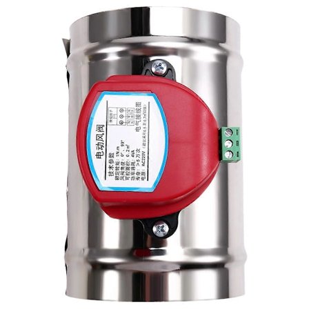 220V Elektrisk spjæld i rustfrit stål Elektrisk luftventil Motoriseret kontraventil til 4-tommer rør 100 mm