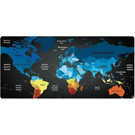 Spillmusematte, 80 x 30 cm, verdenskart sklisikker bunn naturlig gummi, holdbar og glatt for alle mus, tastaturer og bærbare datamaskiner