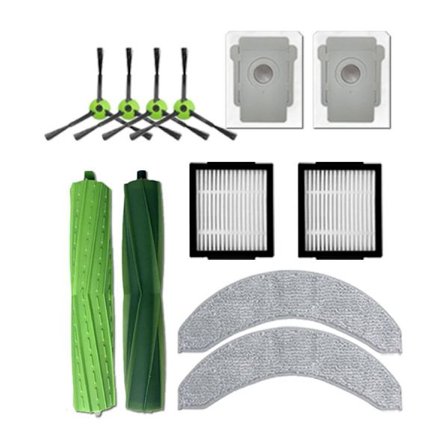 Replacement Kit for iRobot Roomba J7+/J9+ with Hepa Filter Brushes, Mop Cloth and Dust Bags