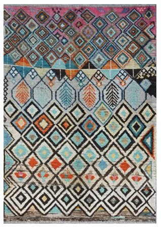 Hand Knotted Moroccan Berber - Afghanistan 107X147 Wool Rug Small